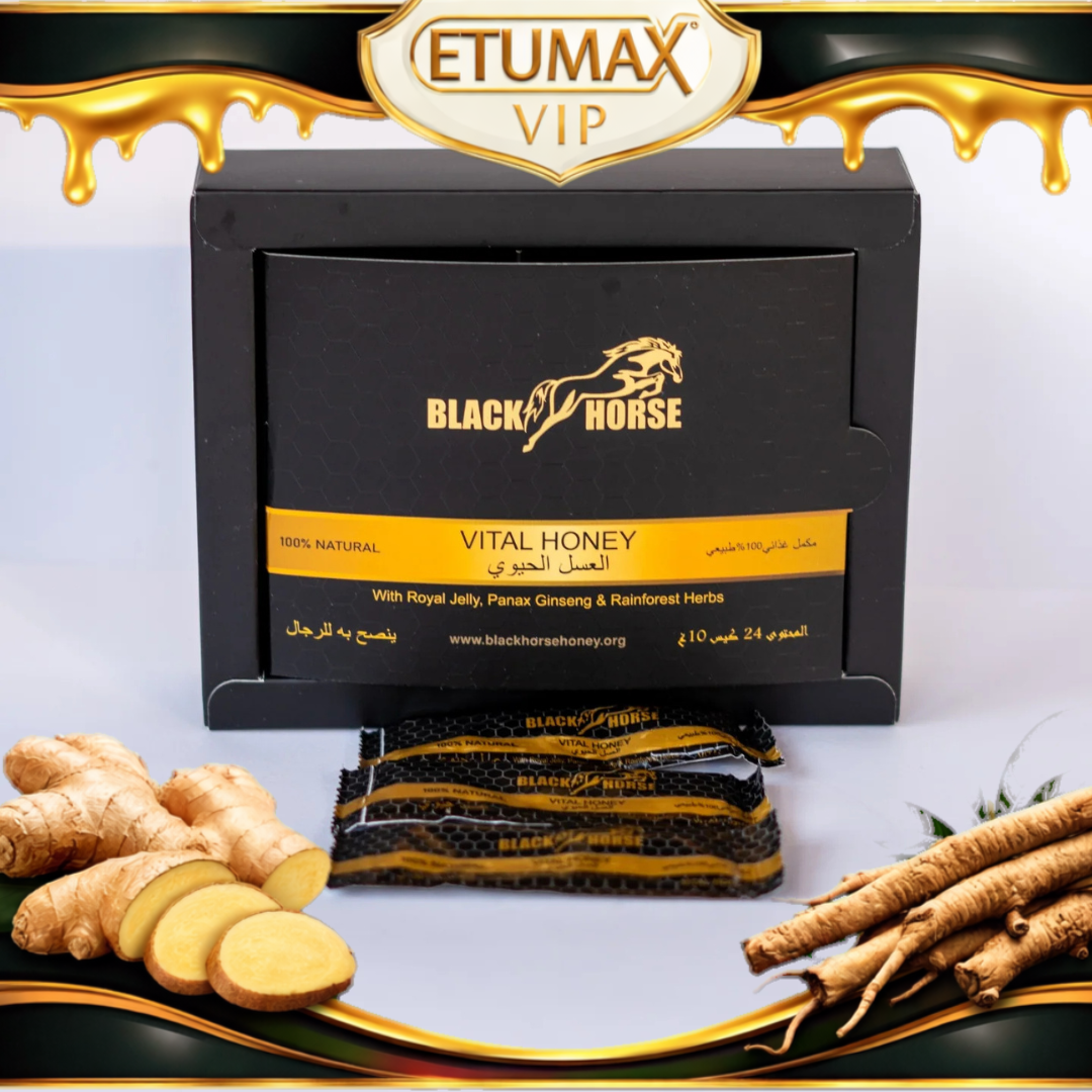 Black Horse Vital Honey for Men – Energy & Endurance Booster (24 Sachets)