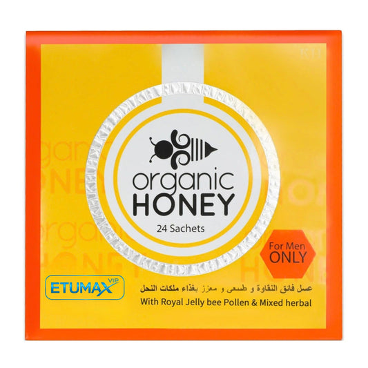 Organic Royal Honey for Men – Instant Energy & Stamina Booster (24 Sachets)