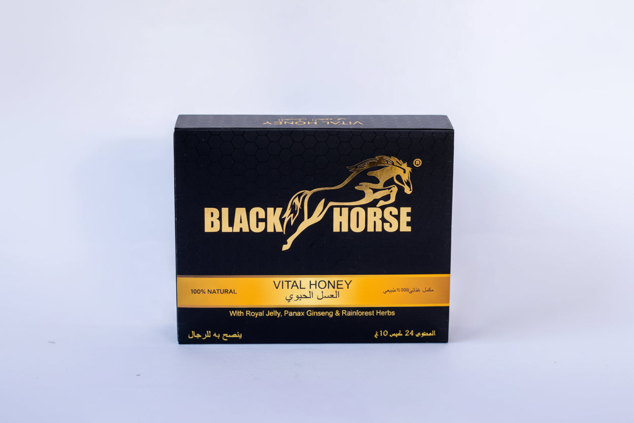 Black Horse Vital Honey for Men – Energy & Endurance Booster (24 Sachets)